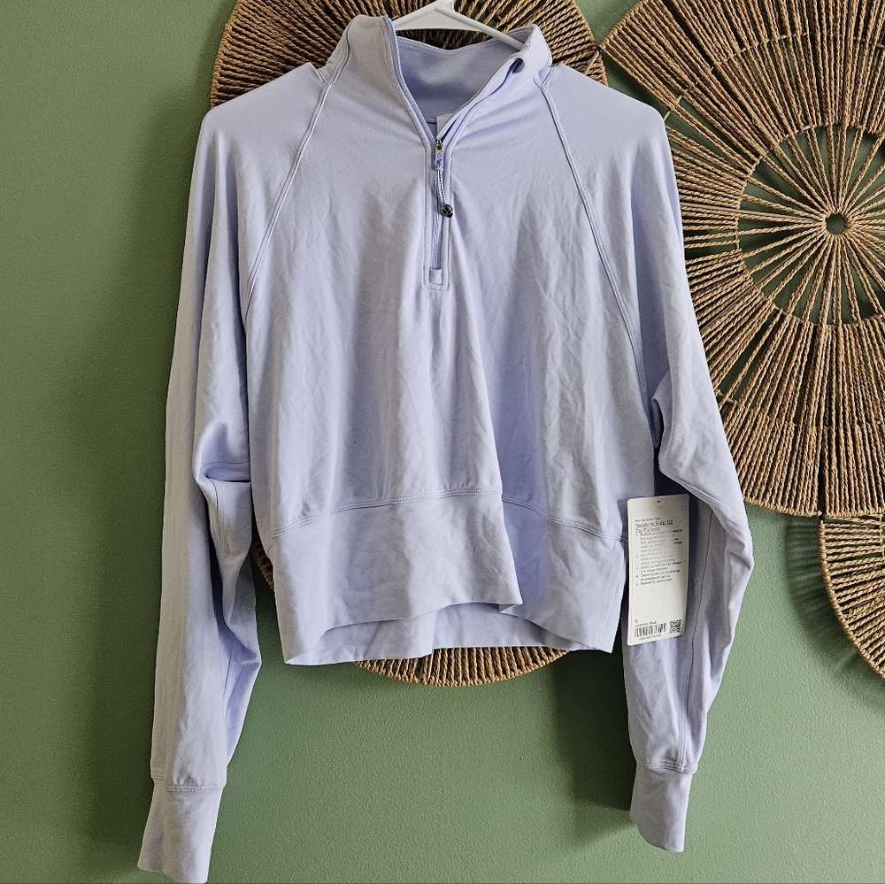 Lululemon Ready to Rulu Half-Zip Pullover Pastel Blue W3FUHS NWT - Picture 1 of 9